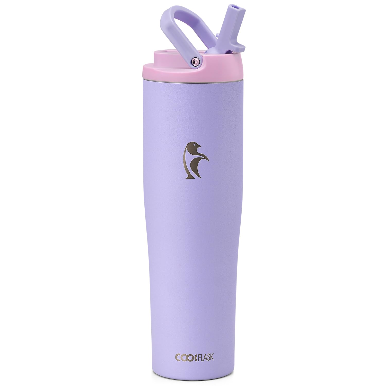 Coolflask Slima - 40Oz Insulated Water Bottle Stainless Steel Tumblers With Straw & Handle Fits