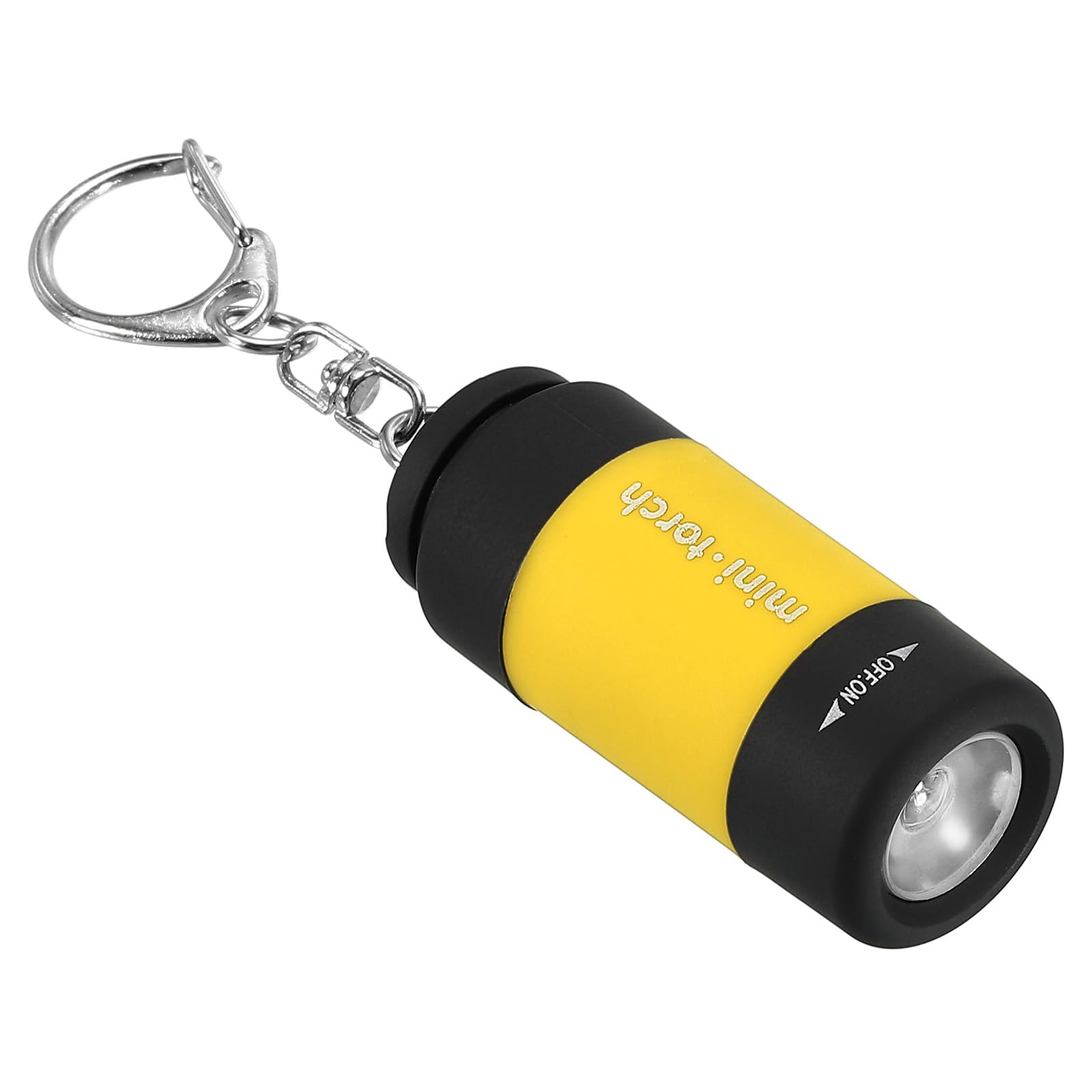 Patikil 2.1" Mini Rechargeable Led Keychain Flashlight, Edc Portable Small Torch With Usb Charging For Everyday Carry, Yellow