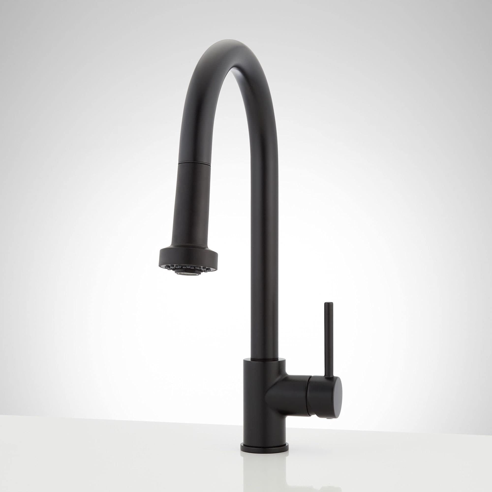 Signature Hardware 465186 Ridgeway 1.75 Gpm Single Handle Pull-Down Matte Black Kitchen Faucet