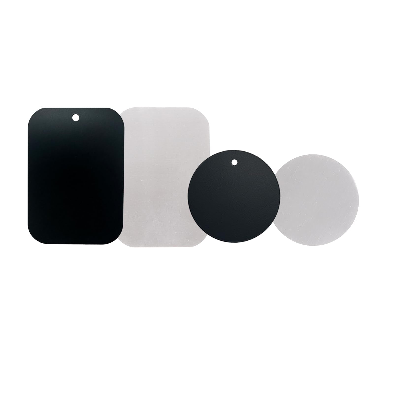 Gdminlo Mount Metal Plate(4Pack) For Magnetic Car Mount Phone Holder With Full Adhesive For Phone Magnet, (2 Rectangle And 2 Round)