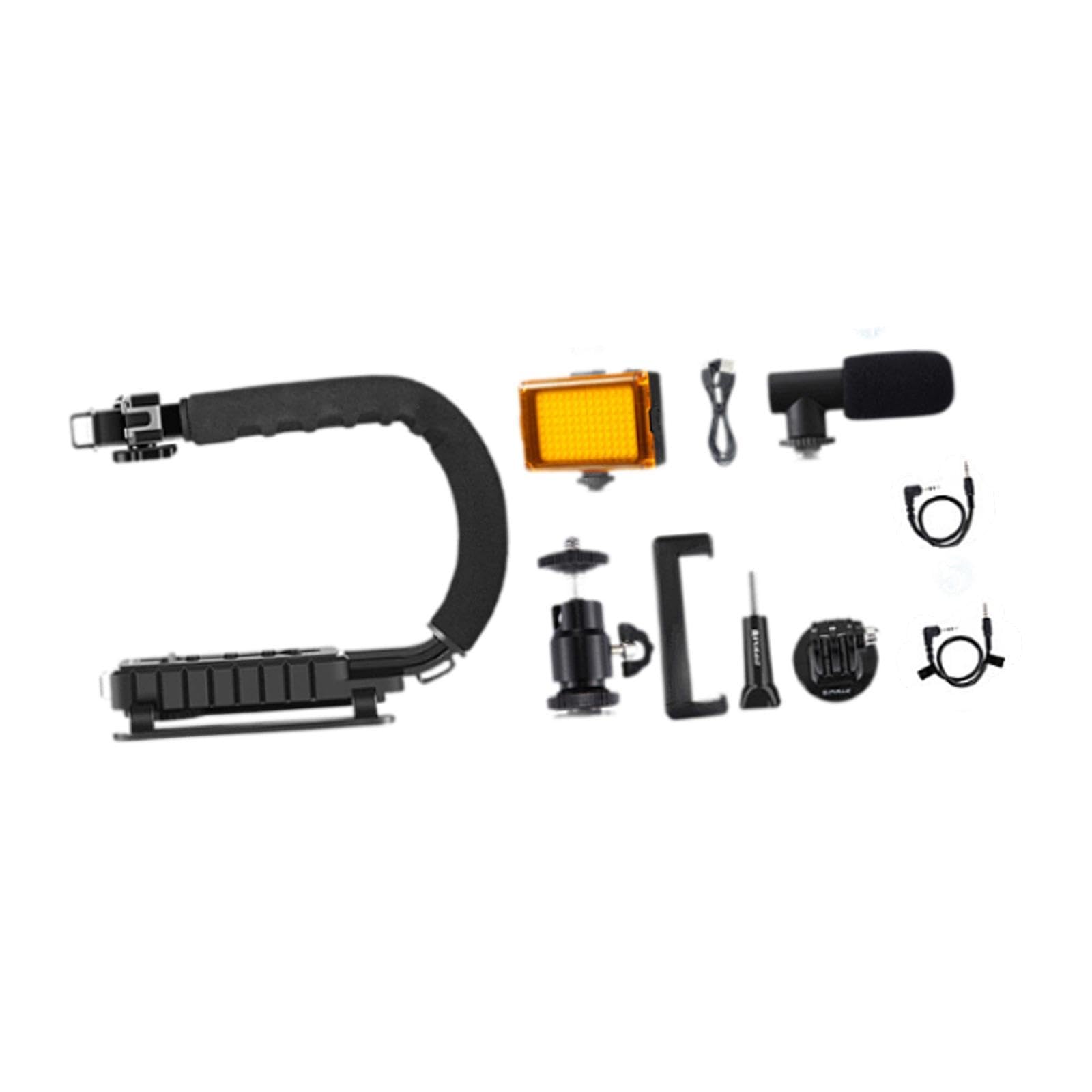 Baotyjie Camera Video Stabilizer,C Shaped Dv Bracket Stabilizer Black,Compatible U/C Shape Portable,Handheld Dv Bracket Stabilizer
