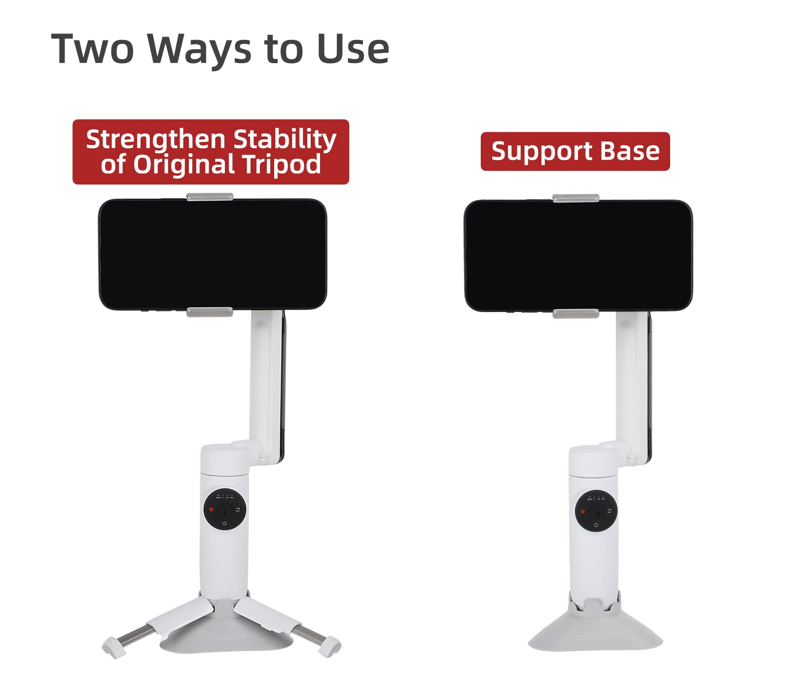 Zlit Support Base For Insta360 Flow Stabilizer,Portable Camera Tripod Support Base For Insta360 Flow Smartphone Stabilizer (White)