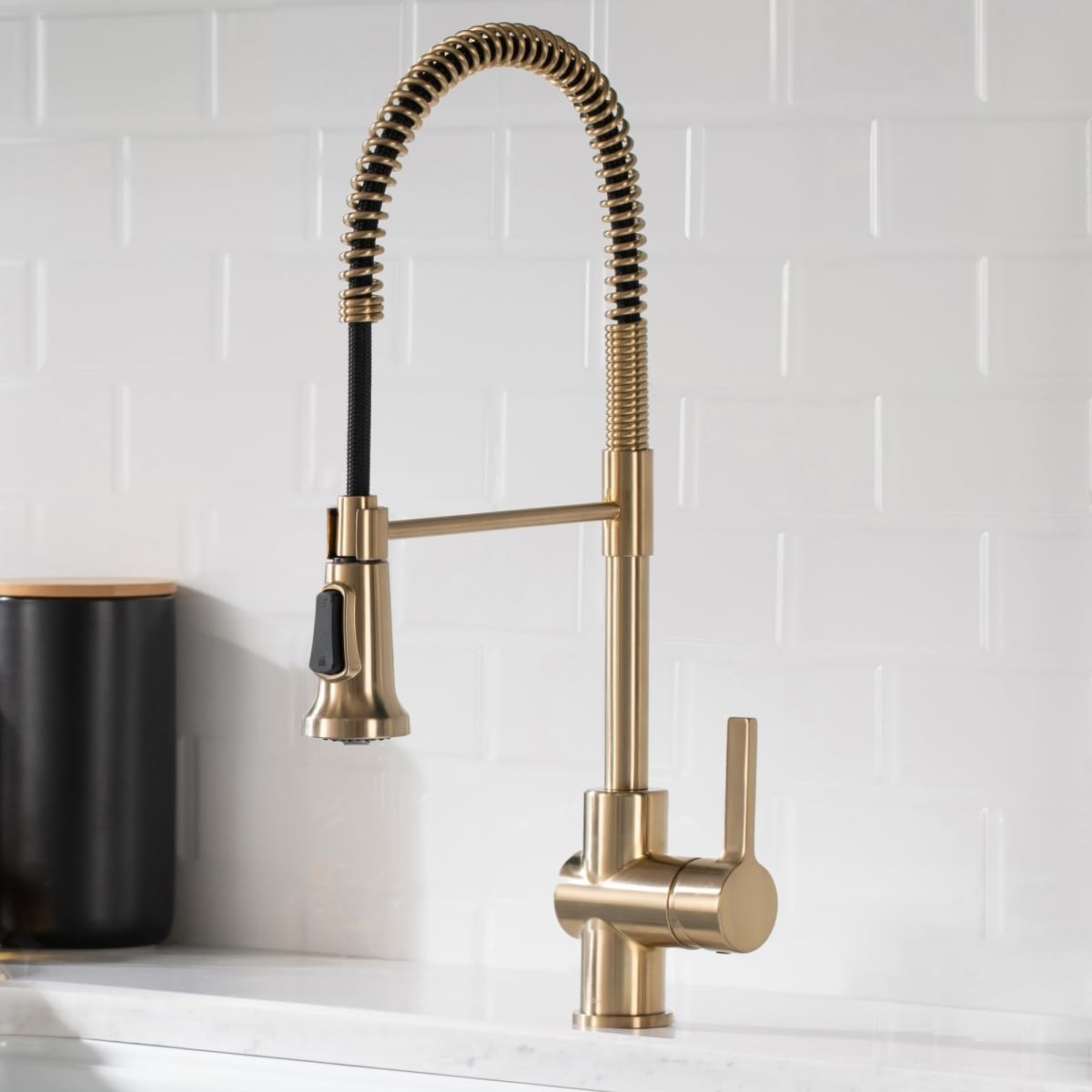 212 Main Britt Commercial Style Kitchen Faucet, Spot  Antique Champagne Bronze
