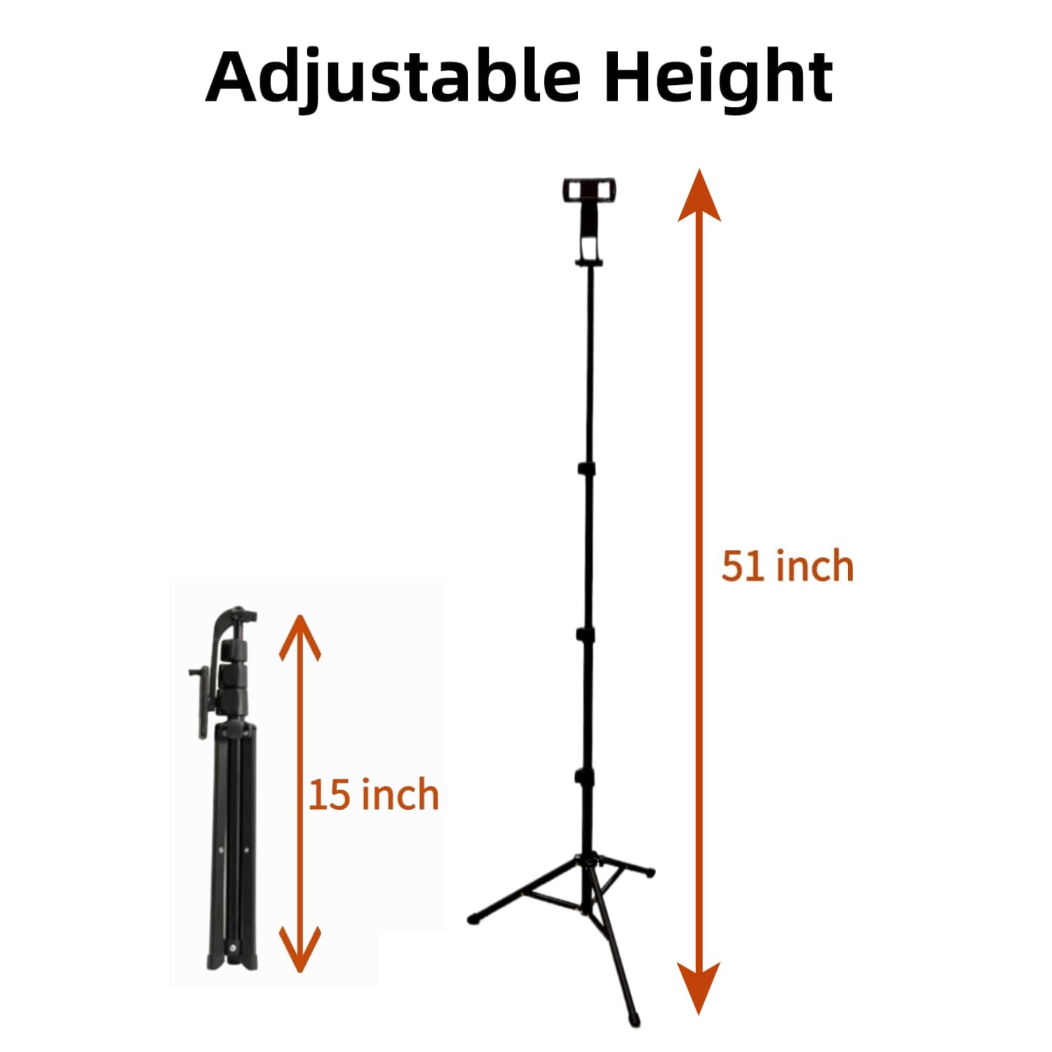 Yki Golf Tripod Stand For Recording Swing, Golf Phone Holder For Swing Training Aid, Golf Selfie Stick Tripod For Phones And Action Cameras