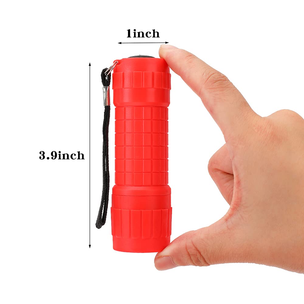Kunhe 5 Pack Plastic Small Mini Led Flashlight Cob Flashlights For Kids 100 Lumen With Batteries High Cri For Bright Flash Light Christmas Stocking Stuffers