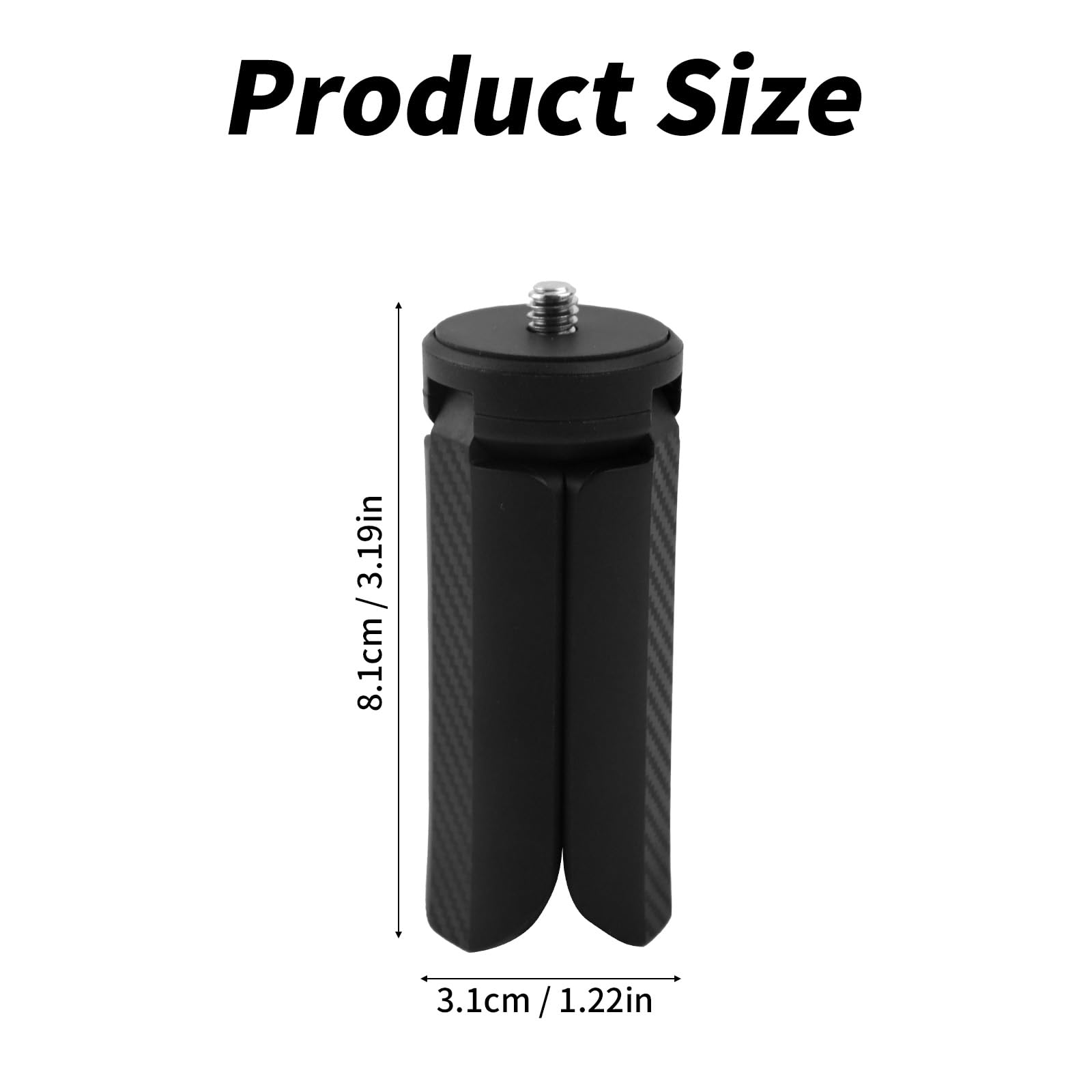 Gosknor Portable Tripod For Dji Osmo Pocket 3 & 2, 1/4In Threaded Interface Mini Stand Black Mount Compatible With Osmo Pocket 3 & 2, Tabletop Mount