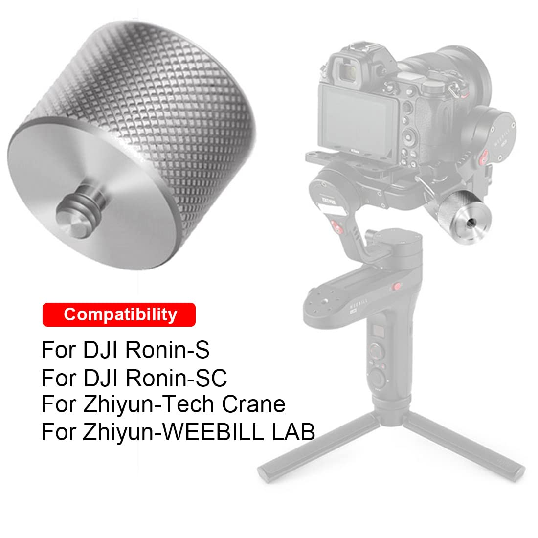 Angelreally Dslr Camera Removable Counterweight Balancing Moment For Dji Ronin S And For Zhiyun Gimbal Stabilizer (Counterweight 200G)