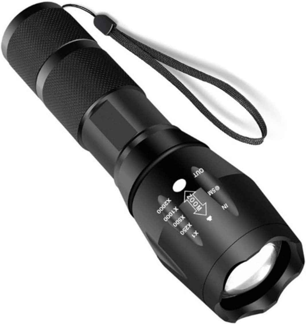 Xixiyang Led Adjustable Focus Flashlight, High Lumens Flash Light, Battery Powered, Portable, Waterproof, Multifunctional, Flashlight For Emergencies, Camping, Travel, Hiking, Car, Home