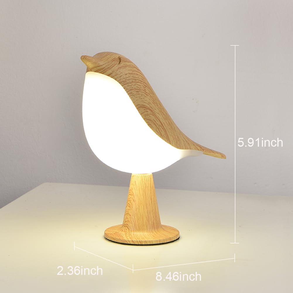 Dlagomlife Protable Hummingbird Cordless Table Lamp Touch Night Light With 3 Dimmer Level Brightness Nightstand Lamps