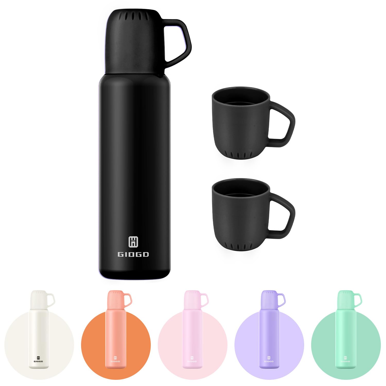 Vacuum Insulated Water Bottle Thermo With Cup 648Ml/22Oz Stainless Steel Thermal Water Bottles