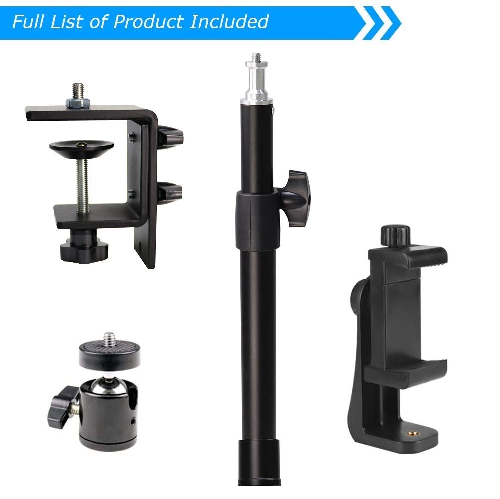 Acetaken Camera Stand, Overhead Camera Mount With Desk Clamp Compatible With Canon Dslr Video Recording