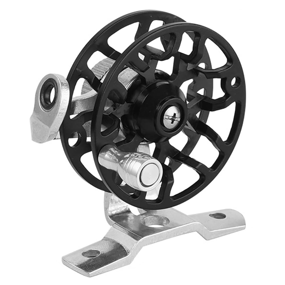 Fangblue Winter Fishing Reel All Metal 1.76Oz(50G) Lightweight 2.1Inch(53Mm) Base Right Hand Mini Fly Wheel For Trout Pike Ice Fishing Tackle