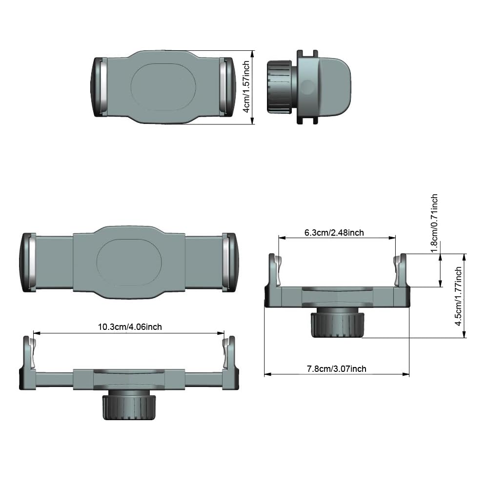 Thtrht 2 Pack Phone Holder Mount Clip Ball Joint Connector Socket Replacement 17Mm Rotating Ball Head With Fixed Nut For Car Wireless Charger Cellphone Clamp Ring Light Selfie Hose Stand Bracket