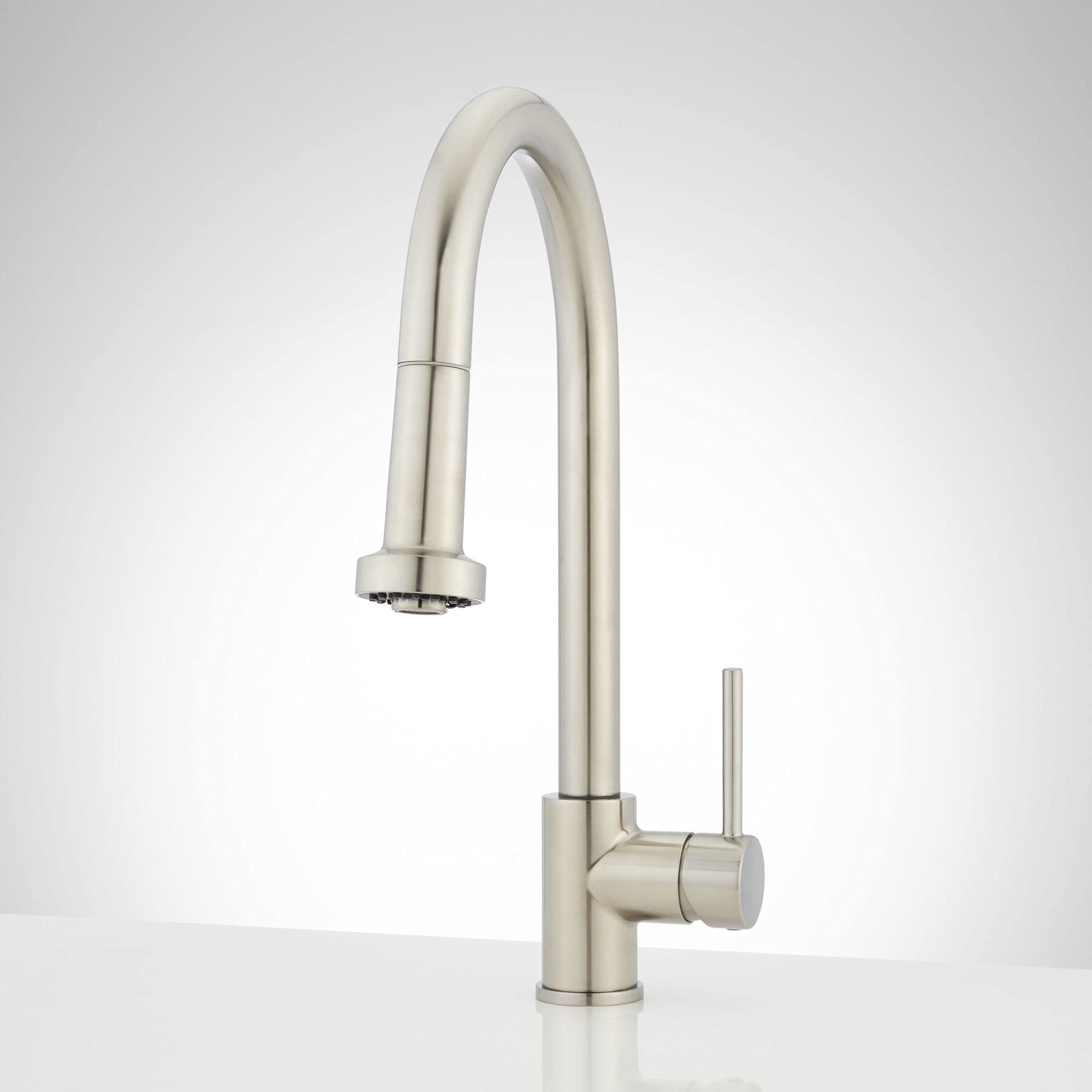 Signature Hardware 951732 Ridgeway 1.8 Gpm Single Handle Pull-Down Kitchen Faucet - Stainless Steel