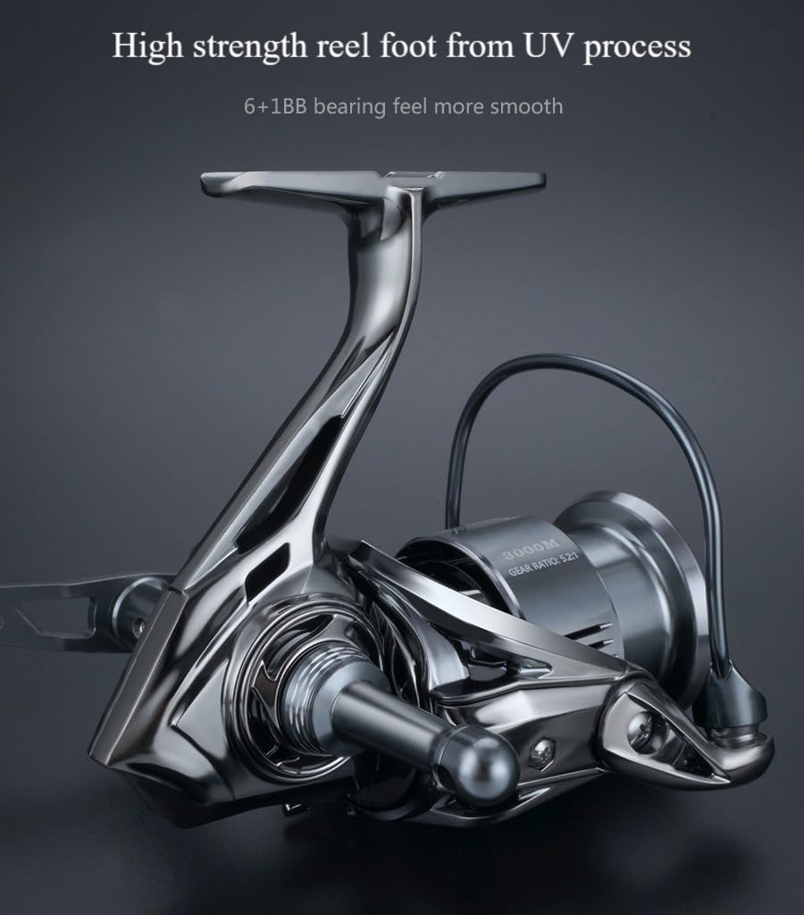 Sound Feather Yinyulure Spiker Fishing Lure Reels, Smooth Stainless Steel Spool, Double Handle Balance Bar