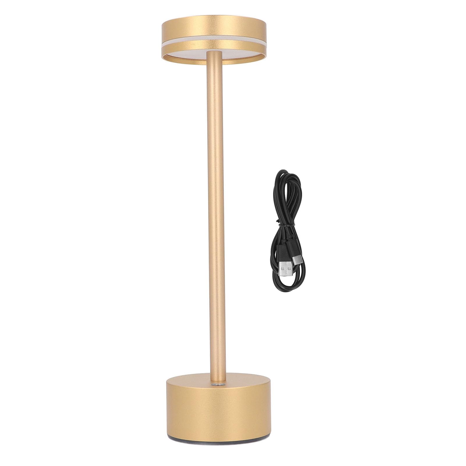 Wohpnle Cordless Table Lamps, 3 Color Rechargeable Lamps Dimmable Touch Bedside Lamp Battery Operated Lamp For Bedroom, Dining Room (Gold)