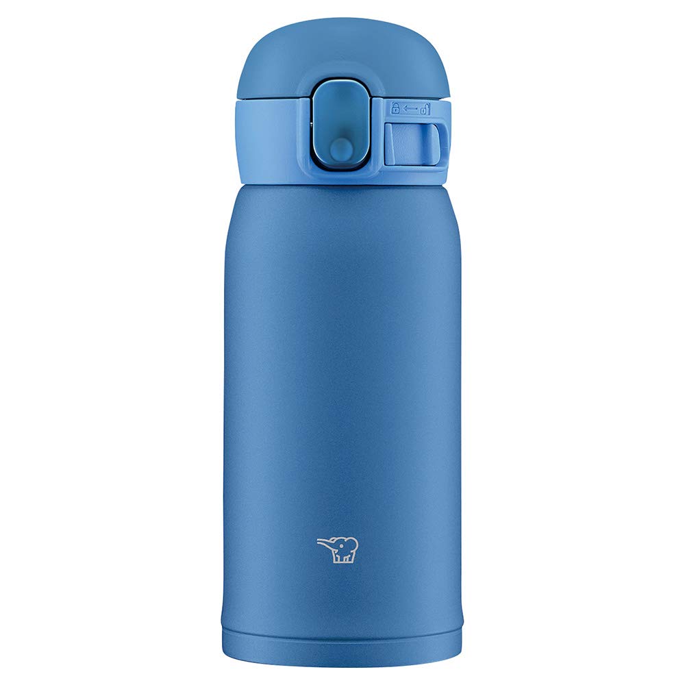 Zojirushi Sm-Wa36-Aa Zojirushi Water Bottle One-Touch Stainless Steel Mug, Seamless 0.36L Blue