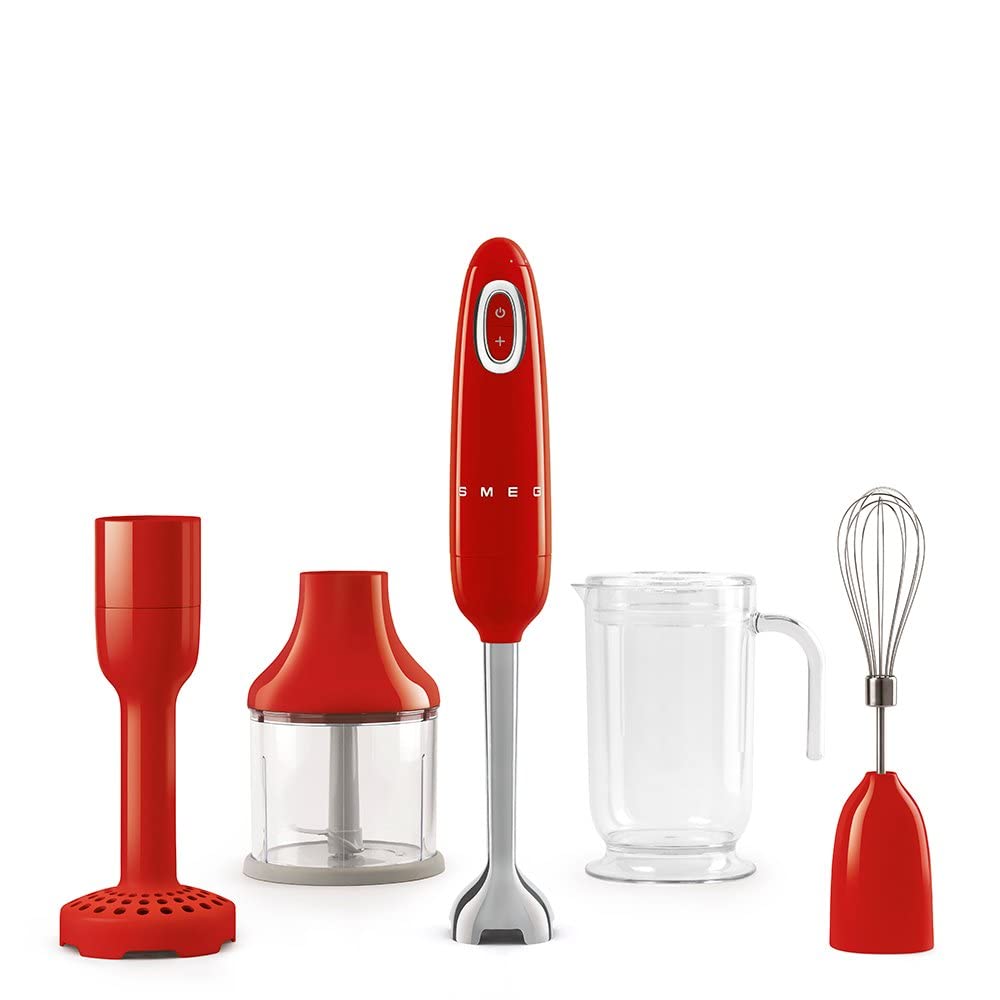 Smeg Red 50'S Retro Hand Blender With Accessories
