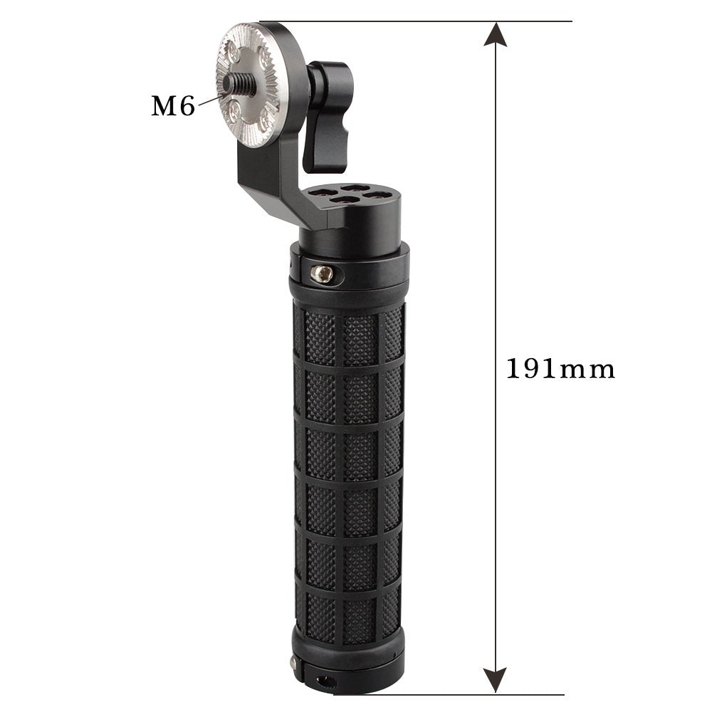 Camvate Aluminum Rosette Rubber Handle Grip For Rosette Standard Accessory(Black,M6 Thread,31.8 Mm) - 1445