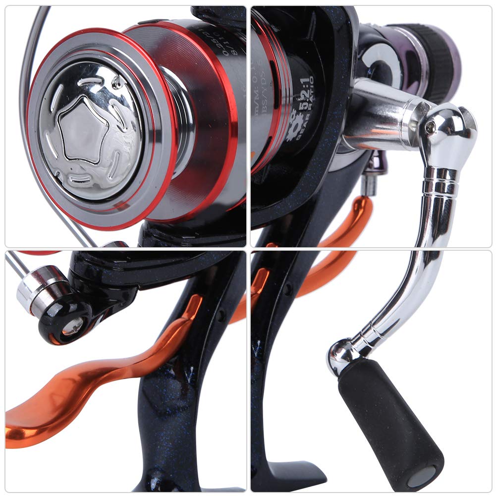 Spyminnpoo Metal Spool Fishing Wheel, Rear Brake Adjustment, Manual Discharge Force Control Rotating Reel With 6 Bearings For Fishing