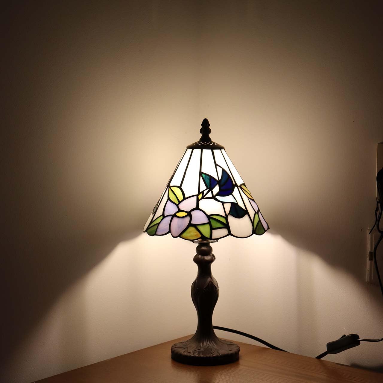 Bieye B10718 Antique Brown Table Lamp Base With E26 Light Socket, 4" Wx14.5 H