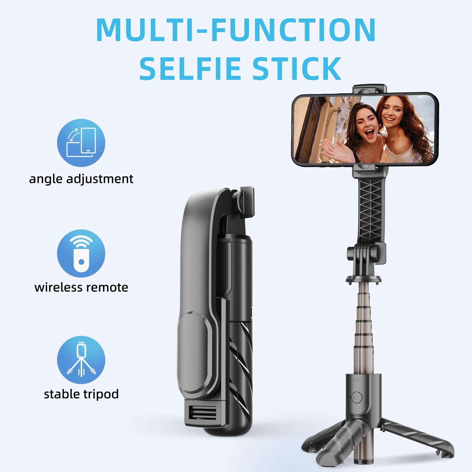 Aourxiv Cell Phone Selfie Stick, Portable Retractable Tripod Holder With Wireless Remote Control, Live Streaming, Video Recording, For Photograph Compatible With Iphone, Android And More