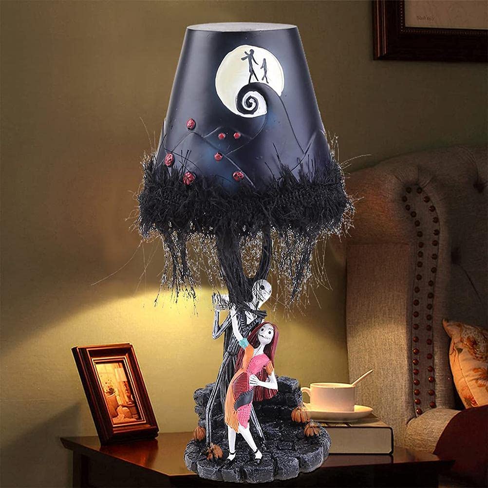 Stylebest Halloween Led Table Lamp, Light Up Desktop Moonlight Figure With Tassel Toy, Black