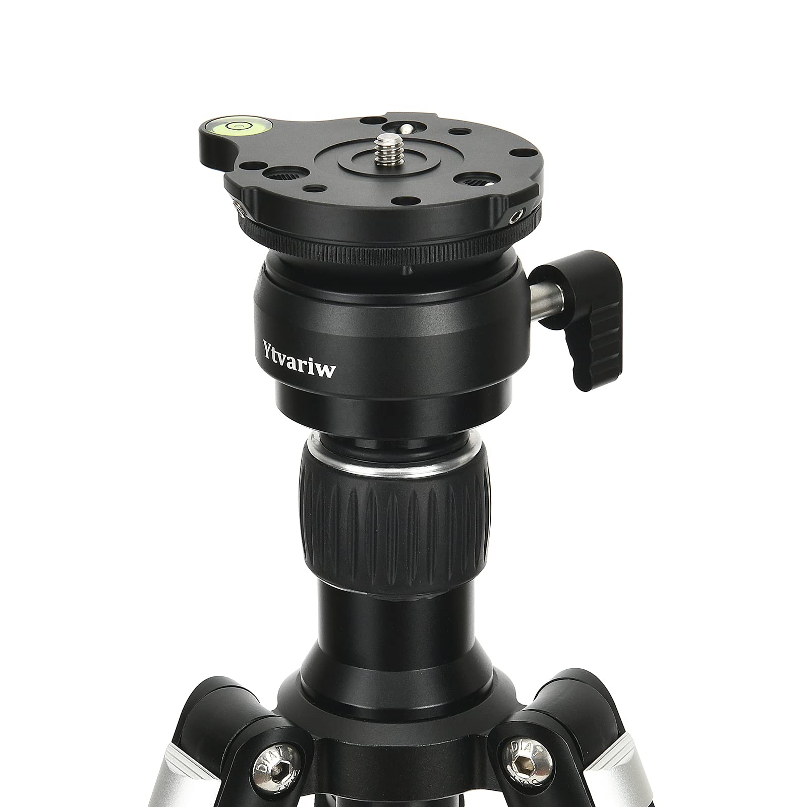 Ytvariw Tripod Leveling Base With Bubble Level,Panoramic Tripod Head Tilted Up And Down 15 Degrees For Canon,Nikon,And Other Dslr Cameras With 1/4" Thread, Tripods & Monopods With 3/8" Thread