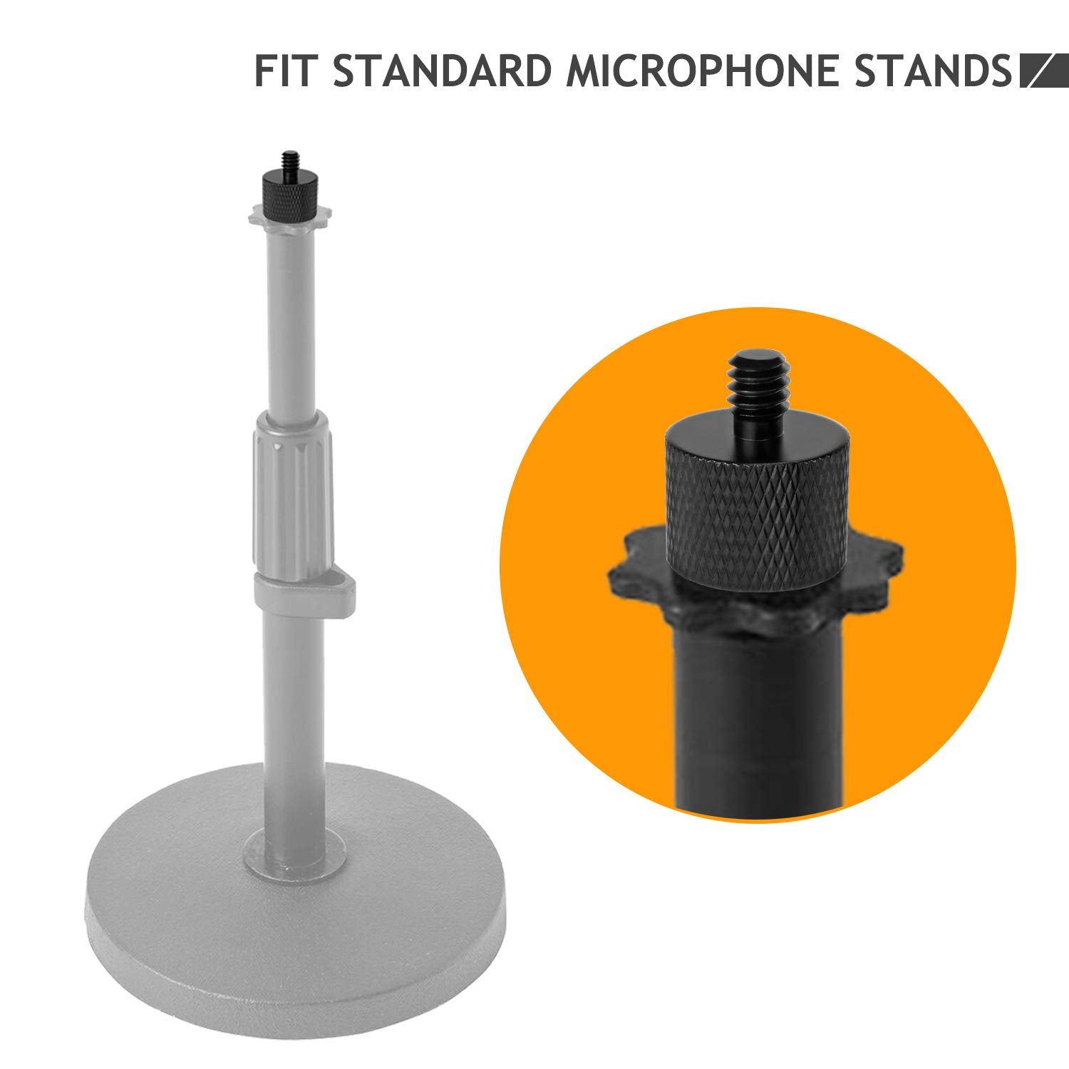 Frgyee Mic Stand Adapter 5/8 Female To 1/4 Male And 1/4 Female To 5/8 Male Tripod Screw Adapter For Microphone Stand Mount Camera Tripod