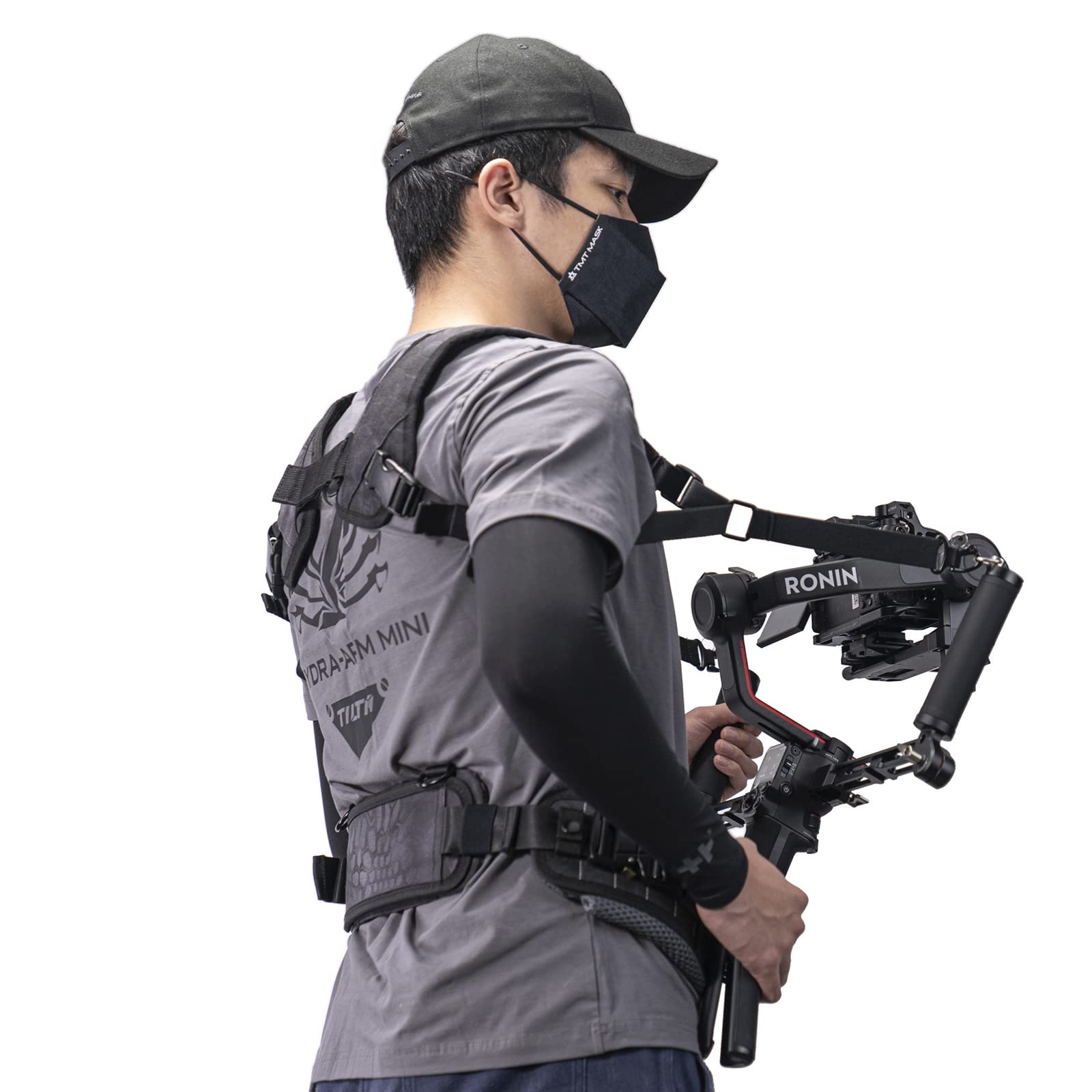 Tilta Lightweight Dual Handle Gimbal Support System Compatible With Dji Ronin Rs3 Pro/ Rs4/ Rs4 Pro Ergonomic Support For Long Shoots Gss-T04-Dhb2 (Support Vest With Handles)