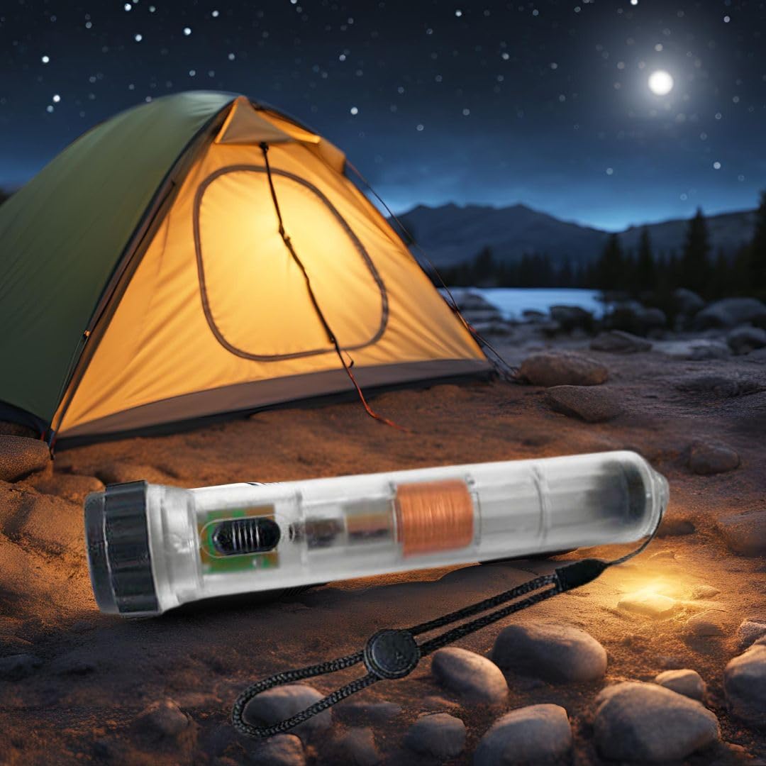 Shake Light 40-B Rechargeable Flashlight. Ideal For Emergency Preparedness, Outdoor Recreation And Stem Education