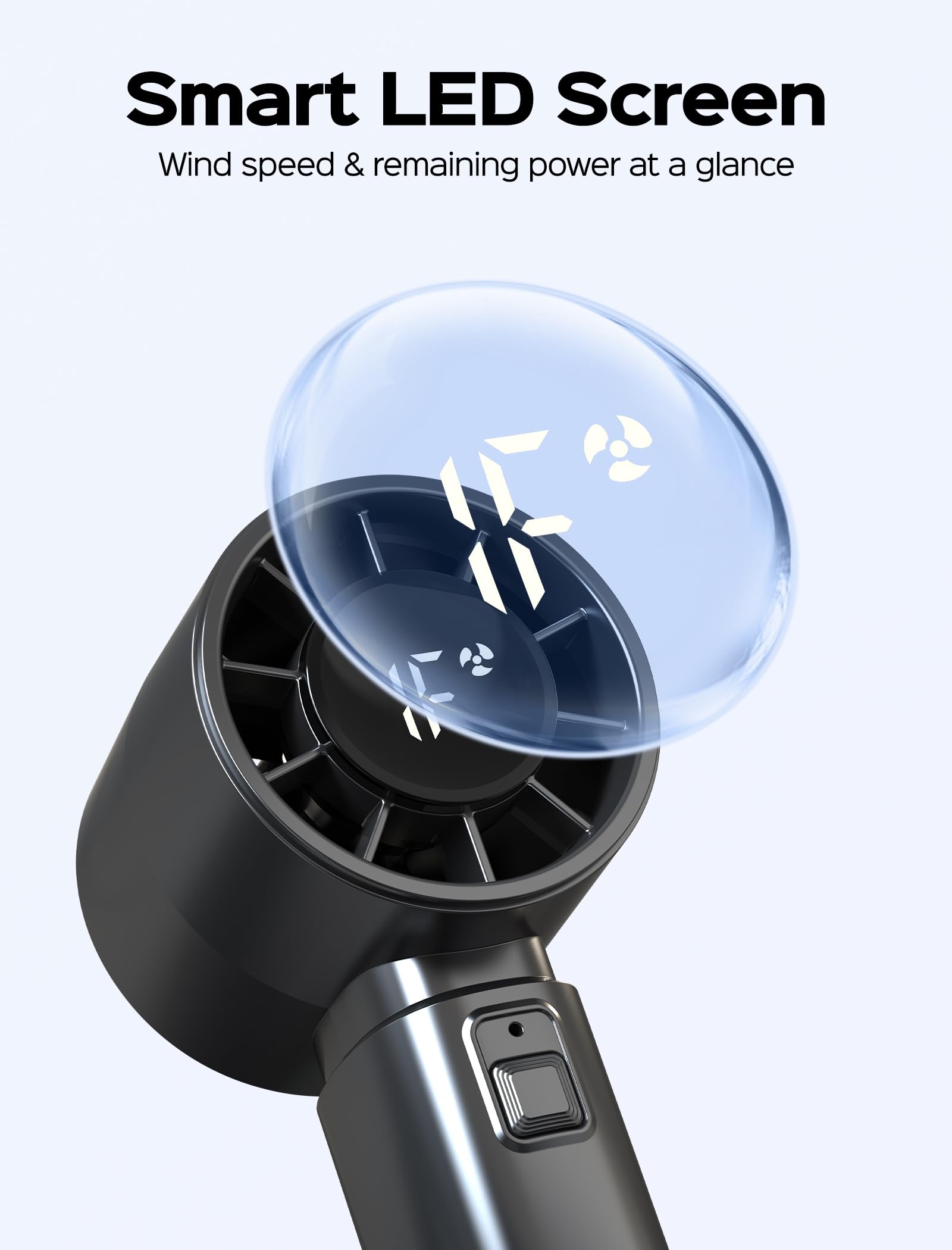 Portable Handheld Fan, High-Speed Personal Mini Fan, Usb Rechargeable 4000Mah Battery