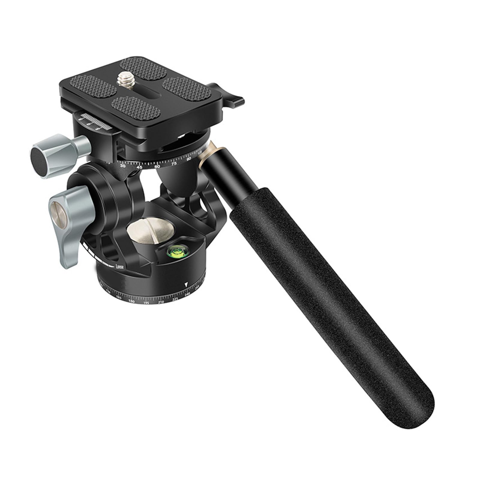 Chenzilin Double Panoramic Tripod Fluid Head Small Pan Tilt Head Quick Release Plate And Handle For Dslr And Small Video Cameras