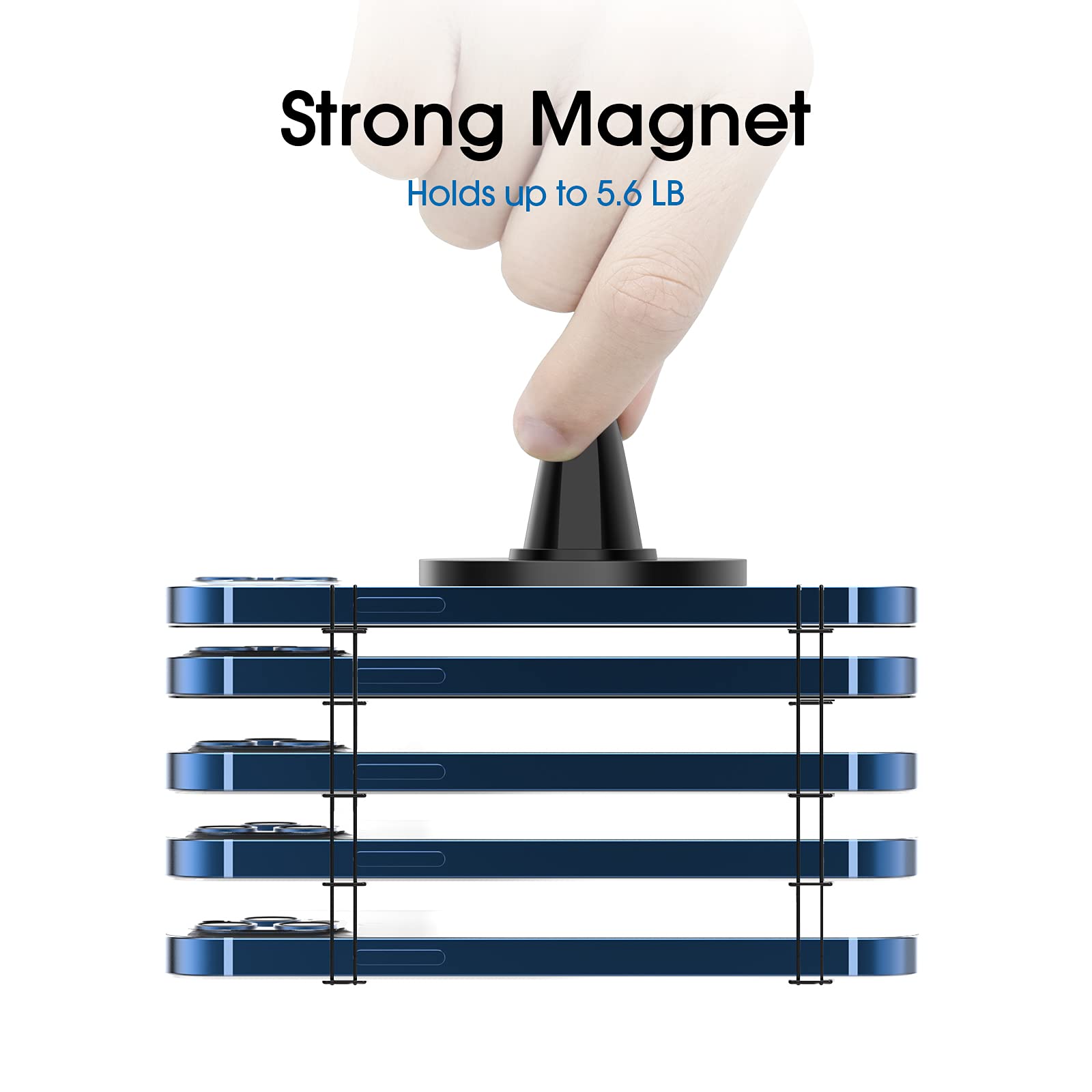 Techmatte For Magsafe Car Mount, Magnetic Air Vent Phone Holder For Car Compatible With Iphone 16 15 14 13 12 Pro Max Plus Mini & Magsafe Case, Portable Electronic Device Mount (2 Pieces, Black)