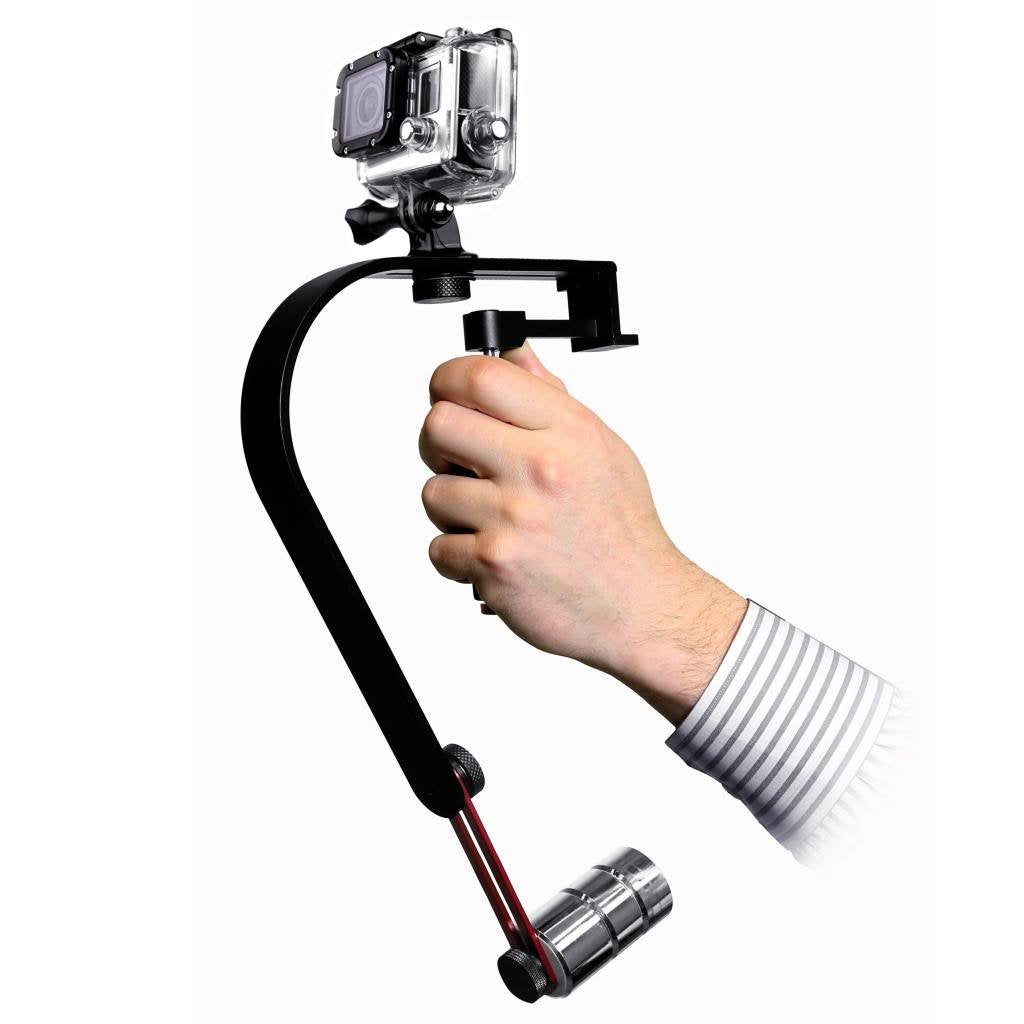 Polaroid Steady Video Action Stabilizer System For Gopro, Smartphones, Small Slrs, Cameras & Camcorders - Includes Tripod, Gopro, Smartphone Mounts