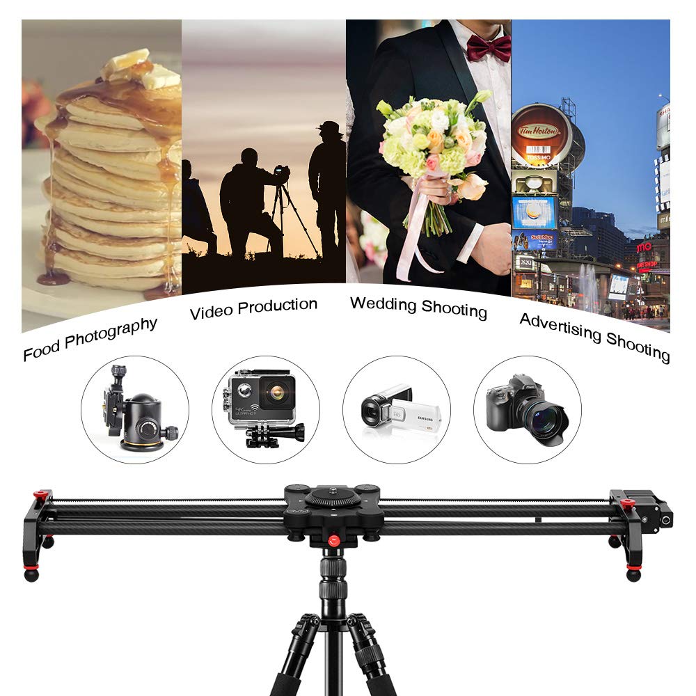 Gvm Great Video Maker Camera Motorized Slider,48"/120Cm,Automatic Round Trip,Time Lapse,Panoramic Shooting,Video Capture,Slider Smooth And Stable,With Battery