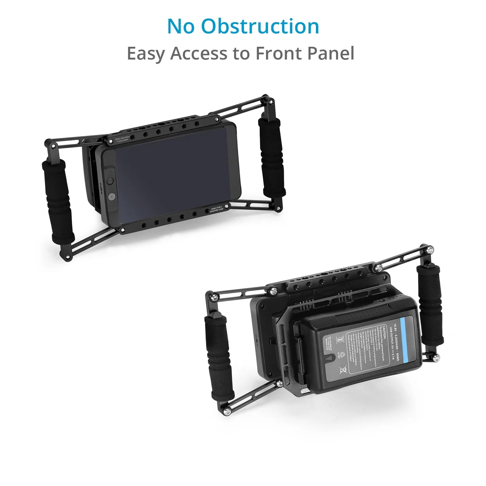 Proaim Director'S Cage For Camera Monitors. Cage Fits To Lcd Monitors From 4" To 7". Secure Support, Comfortable Handheld Shooting With Soft Grip Handle. With Battery Mounting Option (P-Dmc)