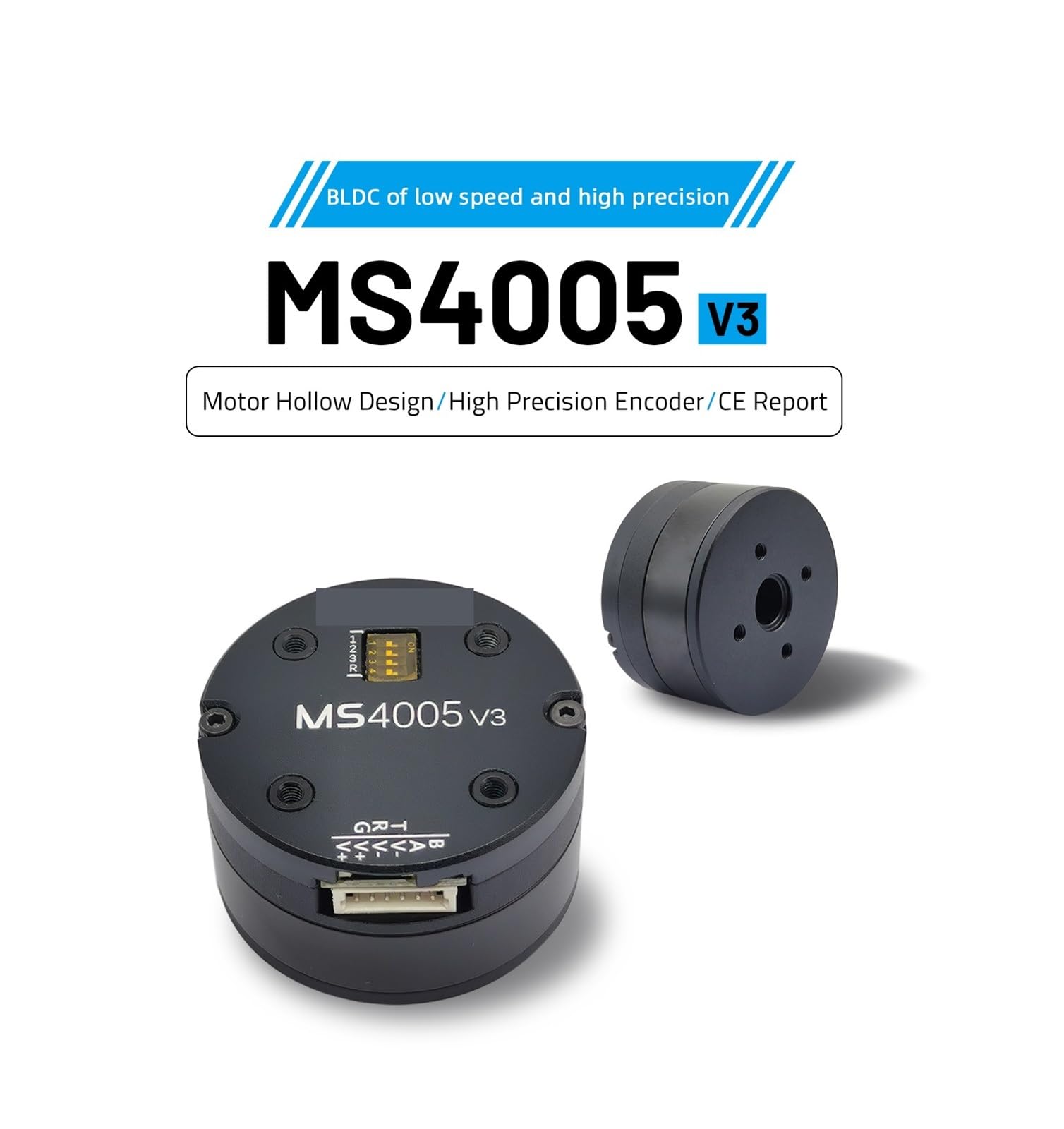 Arionyx Ms4005V3 (Rmd-S-4005) Low Speed Smooth Through Slip Ring Micro Bldc Gimbal Motor For Gimbal Camera(Rs485-18Bit)