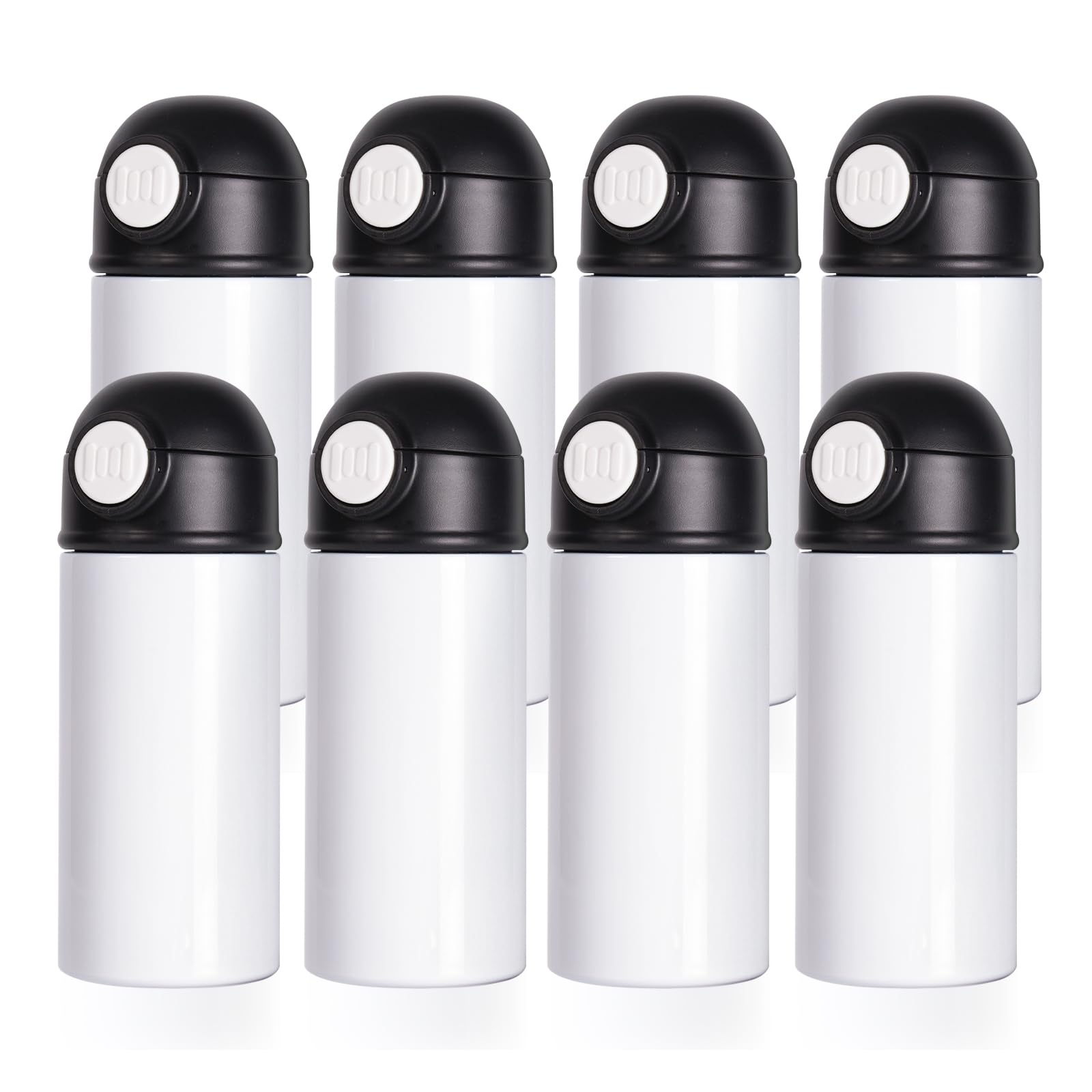 Pyd Life 8 Pack Sublimation Kids Water Bottles Blanks 12 Oz Straight Skinny Kids Tumbler