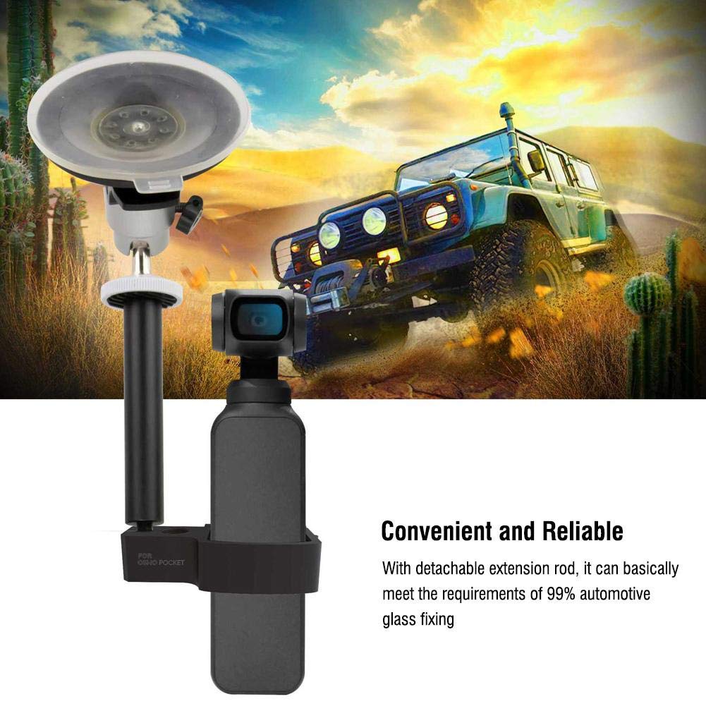 Pomya Camera Car Bracket,3/8 1/4 Car Holder Windshield Mount Bracket Stand+Suction Cup Set For Dji Osmo Pocket Camera