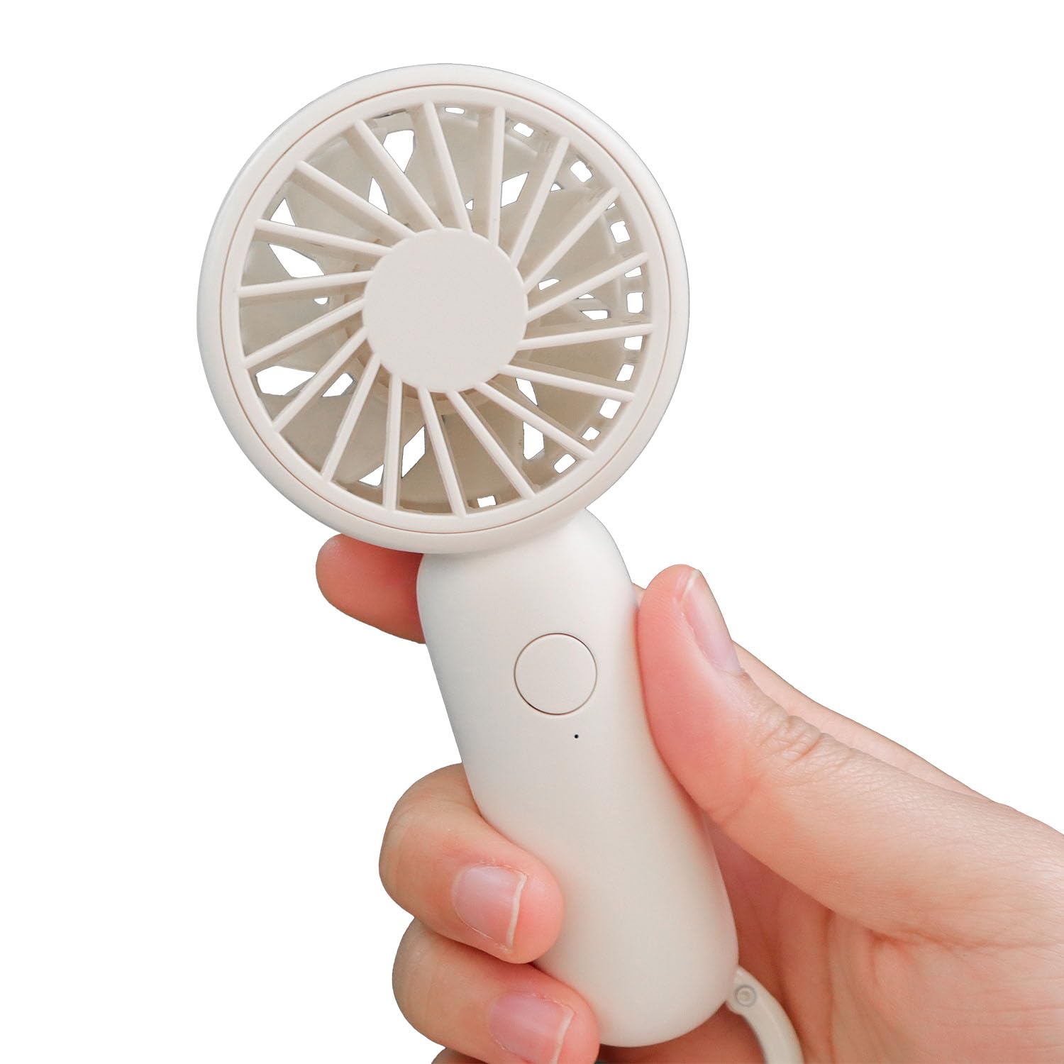 Portable Mini Handheld Fan, 2 In 1 Fan With 3 Colors, 3 Adjustable Wind Speeds, Battery Powered, Usb - Koospark