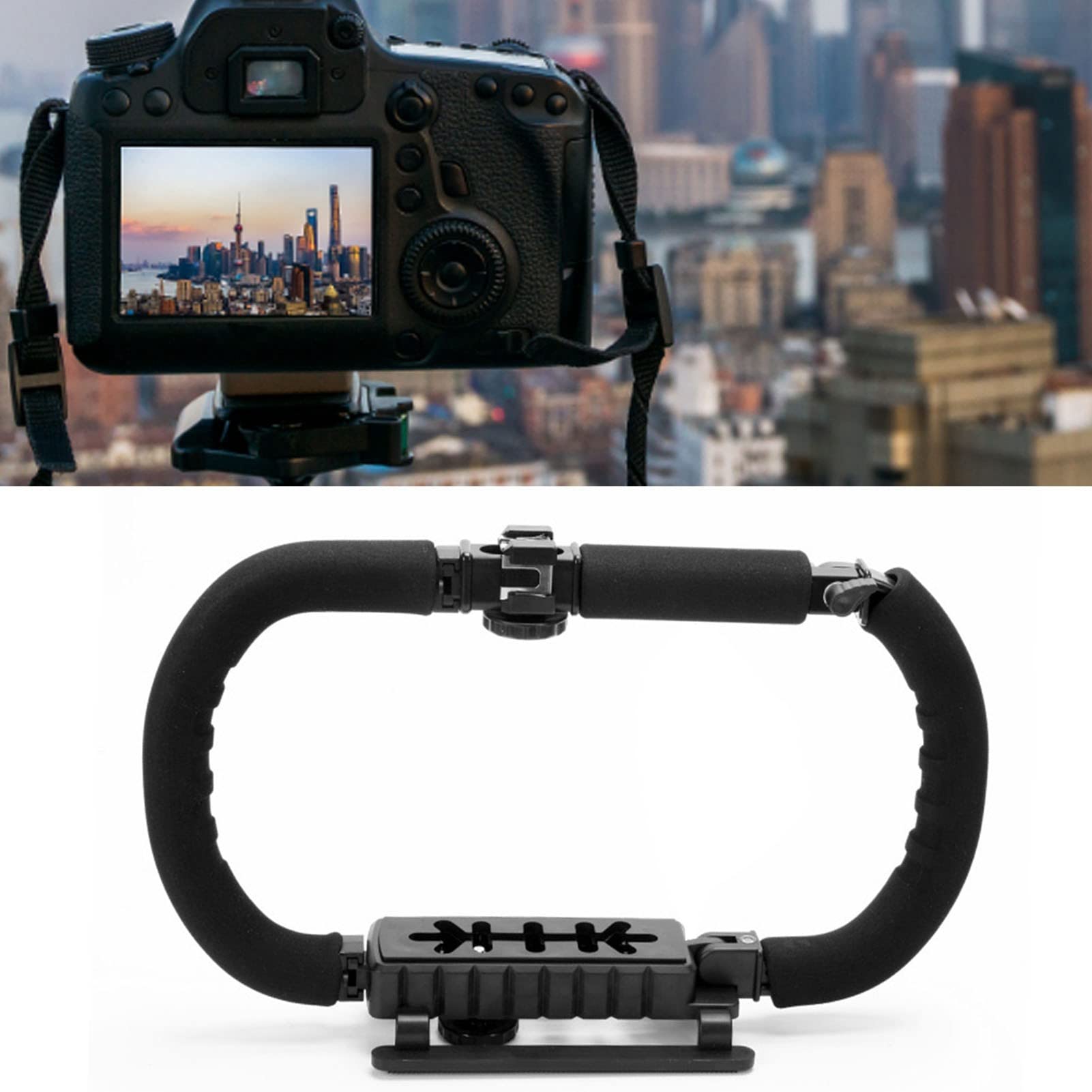 Anggrek Auto Parts,Video Action Stabilizing Handle Grip C Shaped Handheld Sponge Camera Stabilization Frame