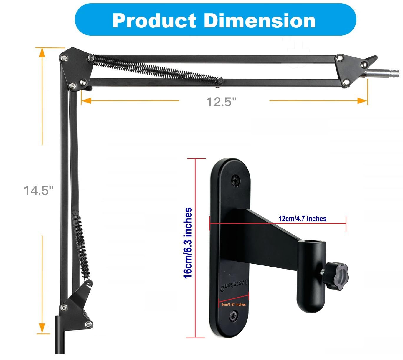 Acetaken Webcam Wall Mount Holder Stand For Logitech C920 C922 C930 Streamcam C925E C615,Mx Brio,Brio 4K, Brio 500 Webcams