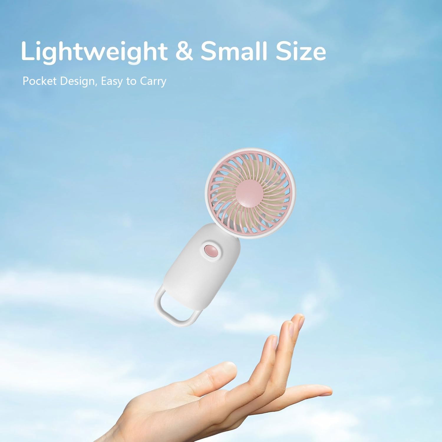 Mini Portable Fan,Cute Handheld Usb Rechargeable Battery Operated Lightweight Small Personal Fan