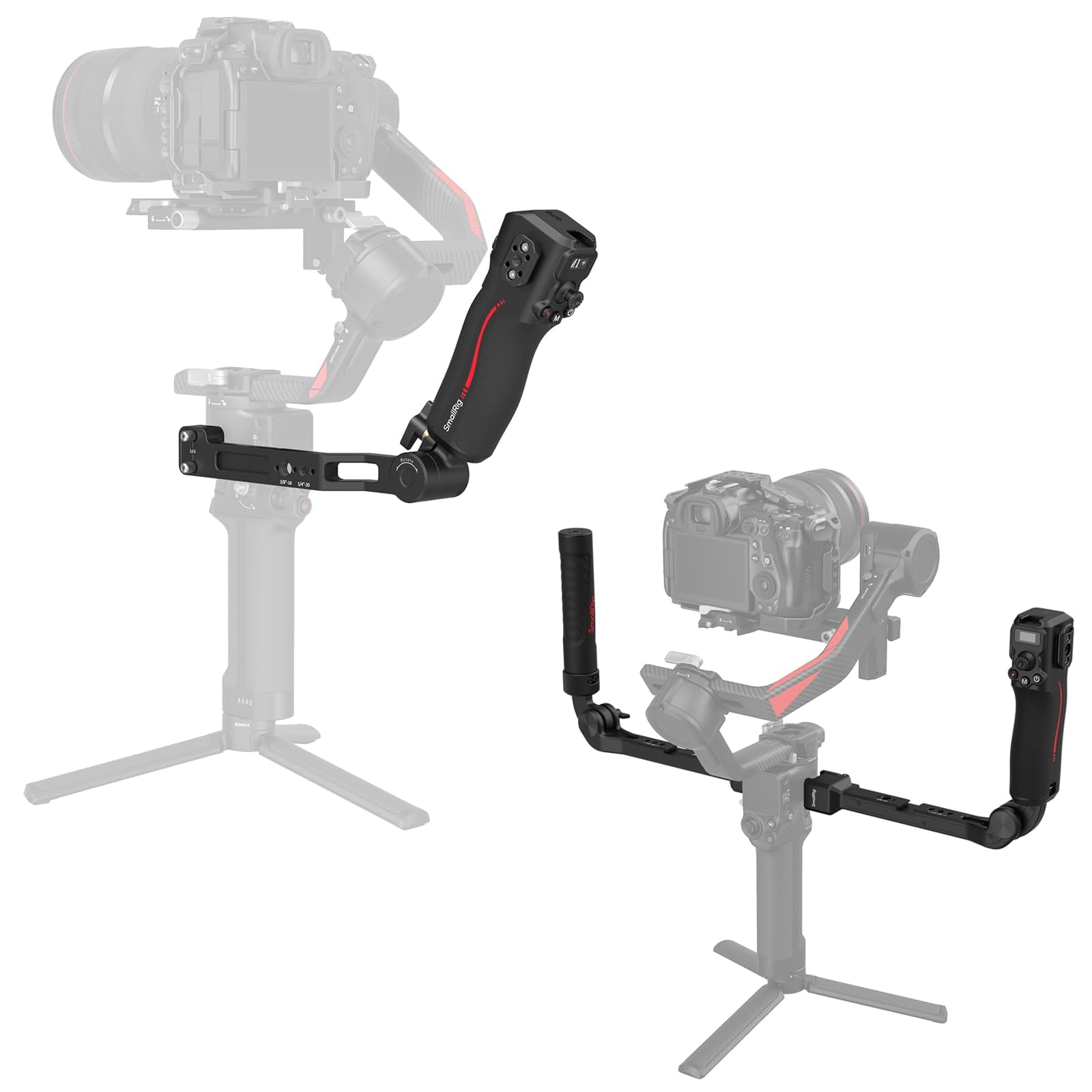 Smallrig Adjustable Sling Handle For Dji Rs 2 / Rs 3 Pro/Rs 4 / Rs 4 Pro Gimbal Stabilizer + Focus Control Dual Grip For Dji Rs 2 / Rs 3 Pro/Rs 4 / Rs 4 Pro Gimbal Stabilizer