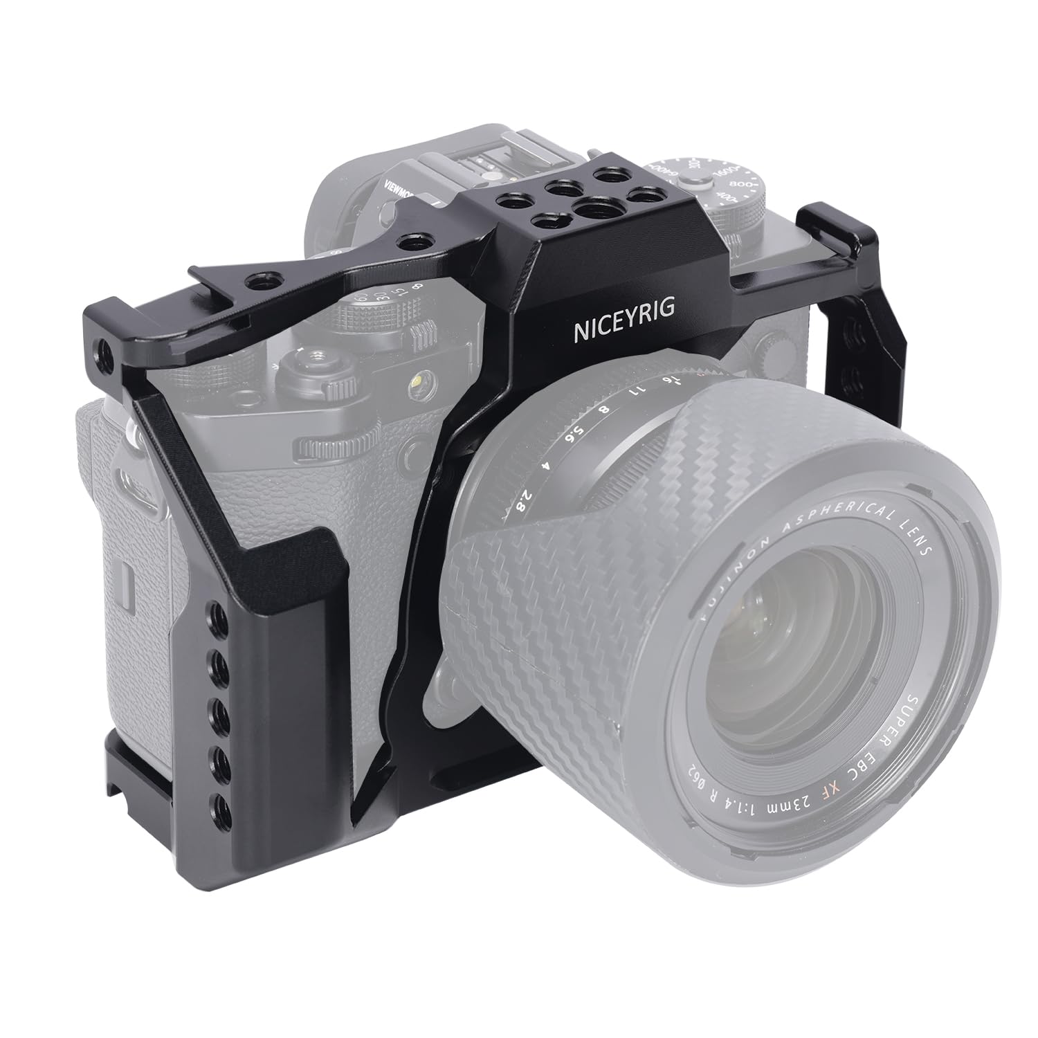 Niceyrig Full Cage For Fujifilm Xt-5 Mirrorless Camera With Grip, Quick Release Plate For Arca-Swiss, Multiple Mounting Points - 557
