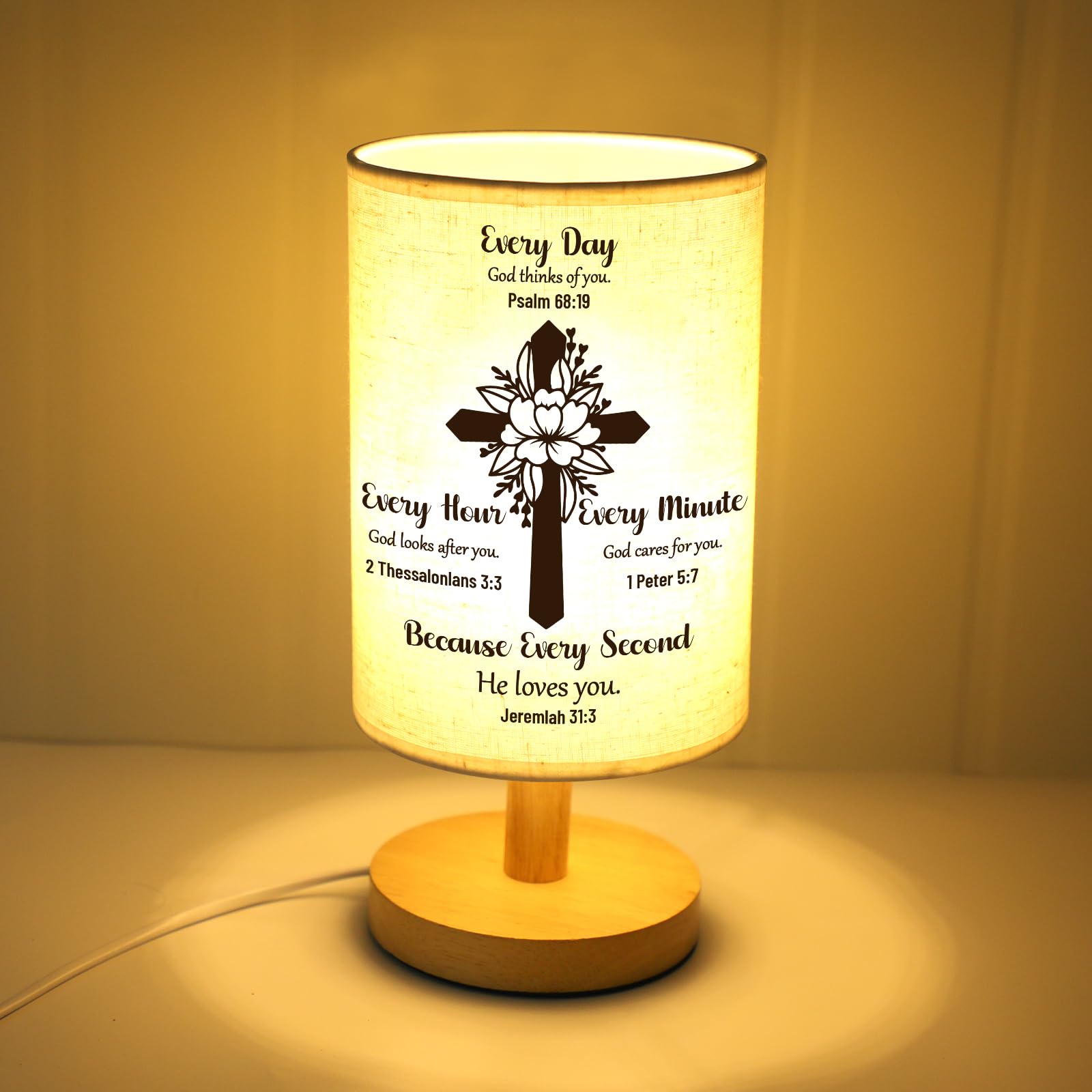Souhoney First Confirmation For Boys, Christian First Communion For Boys Girls, Baptism Religious Faith Based For Men Women, Ester , Fabric Desk Lamp Jesus Spiritual