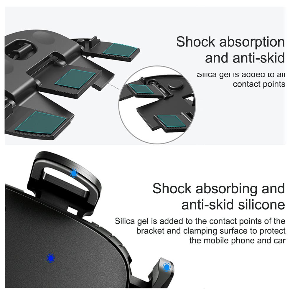 Tookie Car Phone Mount, Universal 360 Rotation Cd Slot Phone Holder, Adjustable Cell Phone Cradle, Compatible With Smartphones 4.7-7.1 Inch