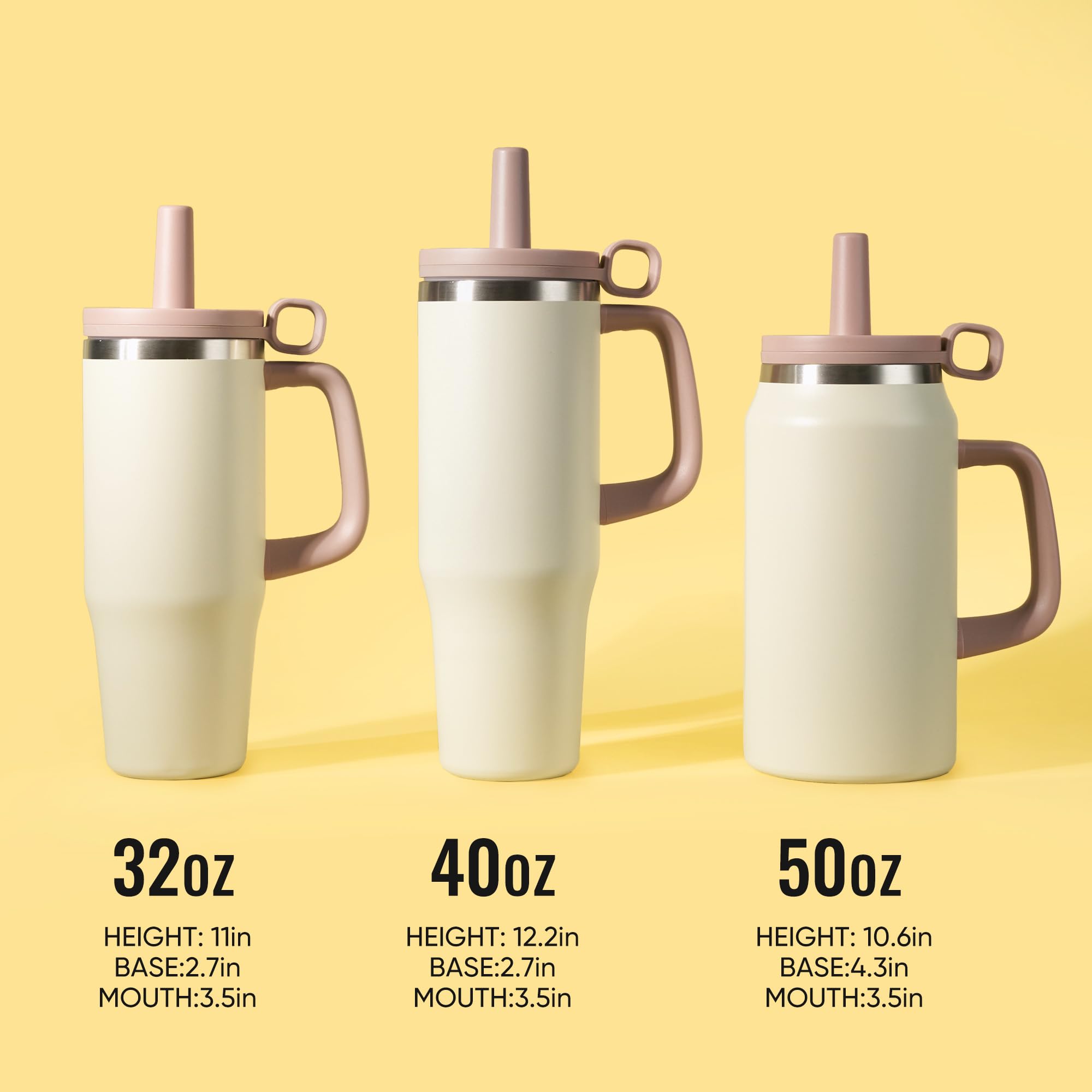 32Oz Water Bottle With Straw, Tumbler With Handle & Lid, Insulated Water Bottle With Straw Cover