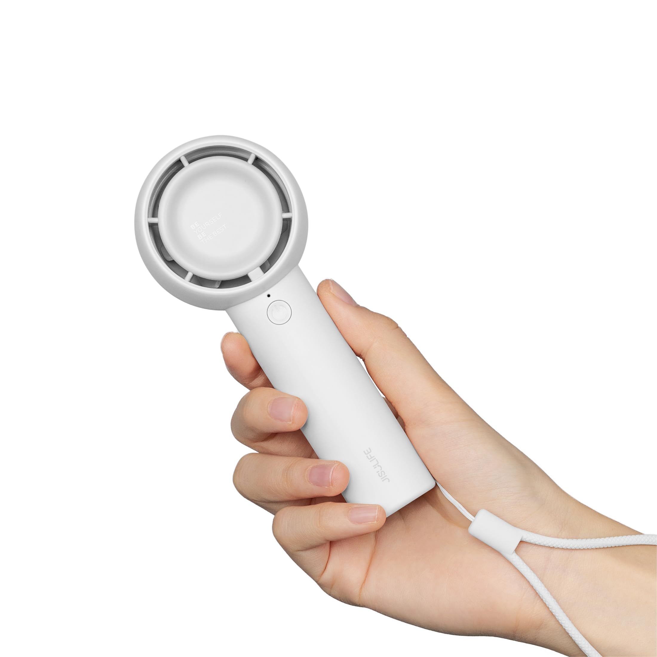 Jisulife Mini Portable Fan-Bladeless Safe Design, Powerful Turbo Handheld Fan With 5 Speeds, 16Hrs - Koospark